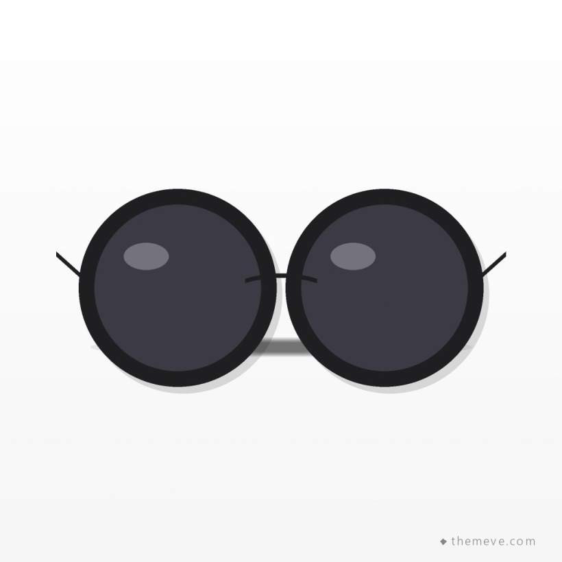 Round Sunglasses — Black